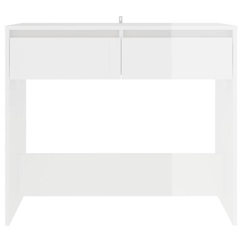 Konsolbord 89x41x76,5 cm stål hvid højglans