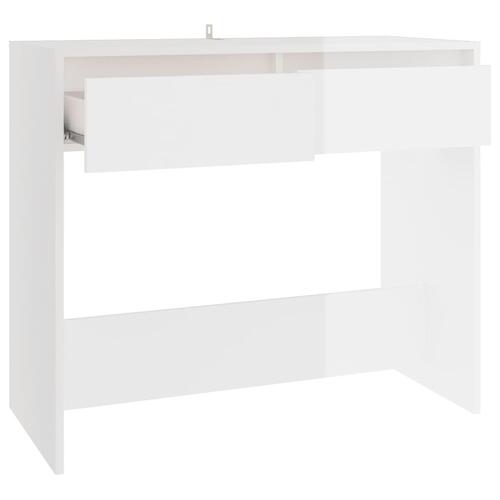 Konsolbord 89x41x76,5 cm stål hvid højglans