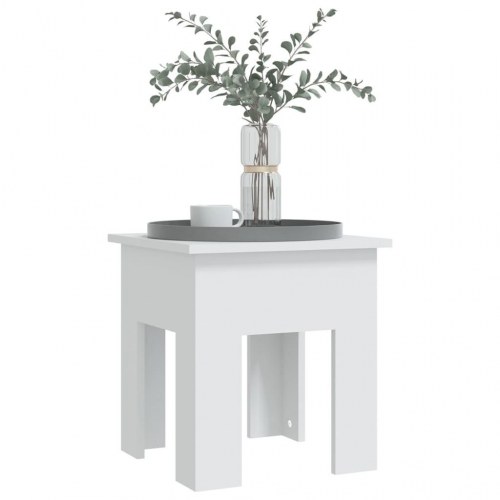 Sofabord 40x40x42 cm konstrueret træ hvid