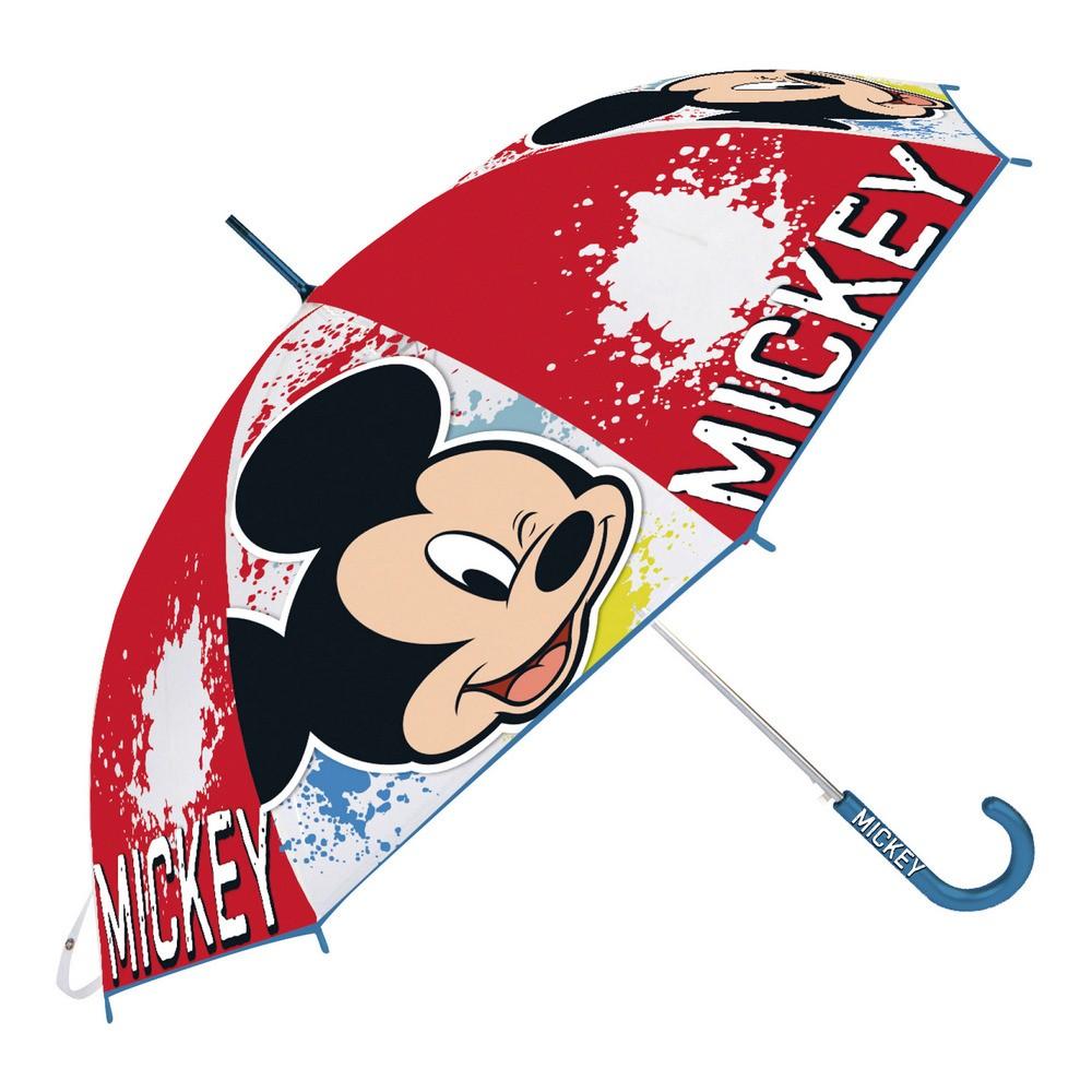 Paraply Mickey Mouse Happy Smiles Rød Blå Ø 80 Cm