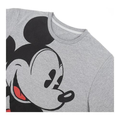 Kortærmet T-shirt til Mænd Mickey Mouse Grå Mørkegrå Voksne XL