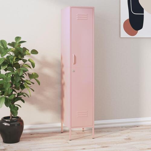 Skab 35x46x180 cm stål pink