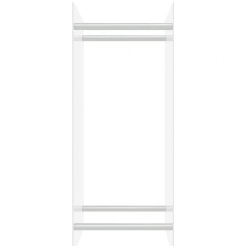 Brændestativ 40x35x100 cm hærdet glas transparent