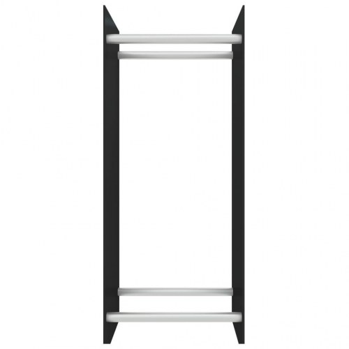 Brændestativ 40 × 35 × 100 cm i hærdet glas - sort