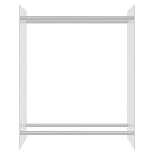 Brændestativ 80×35×100 cm i hærdet glas - transparent
