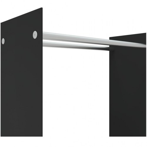 Brændestativ 80x35x100 cm hærdet glas sort