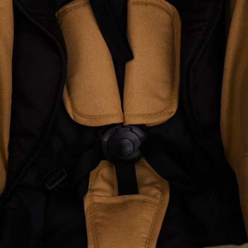 2-i-1 klapvogn/barnevogn stål gråbrun og sort