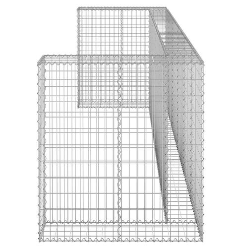 Gabionvæg til affaldsspand 325x100x110 cm galvaniseret stål