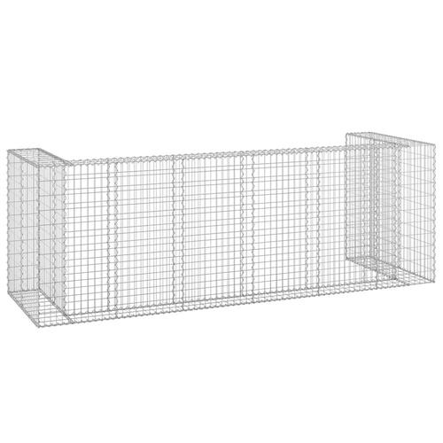 Gabionvæg til affaldsspand 325x100x110 cm galvaniseret stål