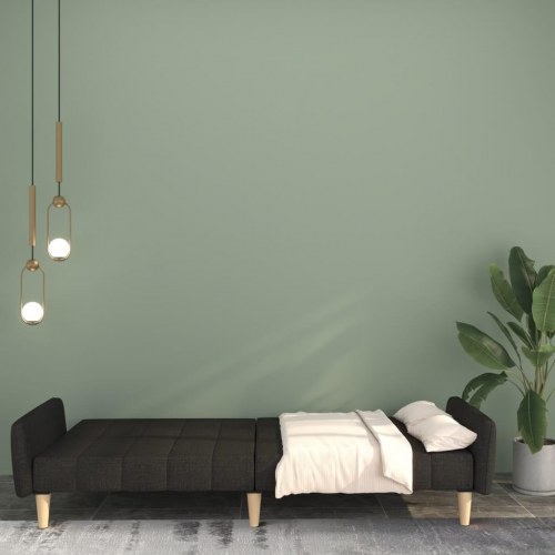 2-personers sovesofa stof sort