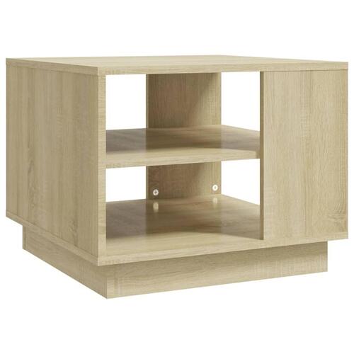 Sofabord 55x55x43 cm spånplade sonoma-eg