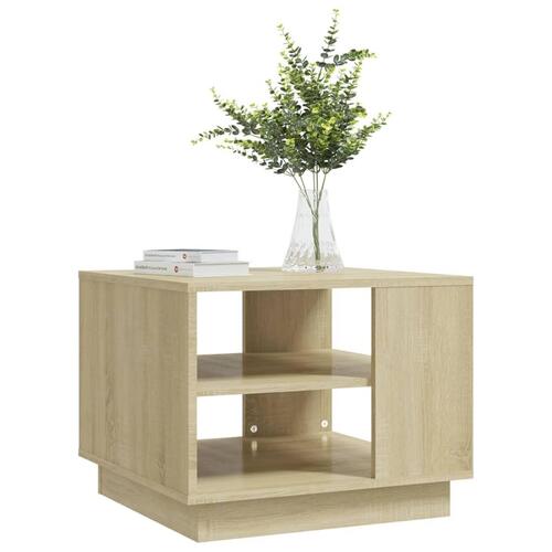 Sofabord 55x55x43 cm spånplade sonoma-eg