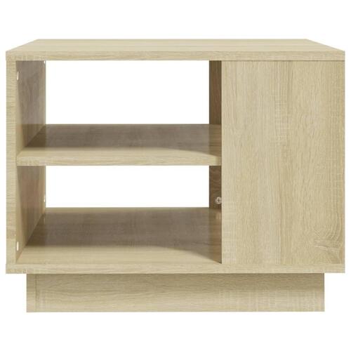 Sofabord 55x55x43 cm spånplade sonoma-eg