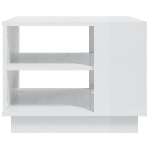 Sofabord 55x55x43 cm spånplade hvid højglans
