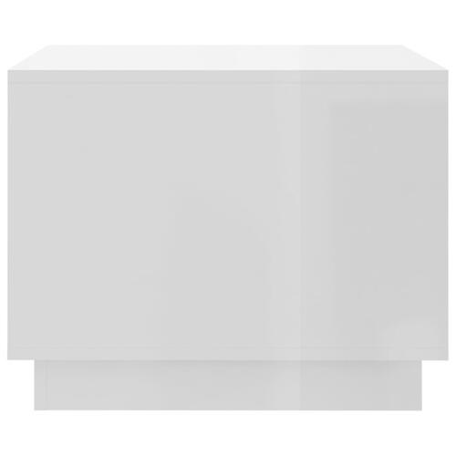 Sofabord 55x55x43 cm spånplade hvid højglans