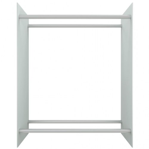 Brændestativ 80 × 35 × 100 cm i hærdet glas - hvid