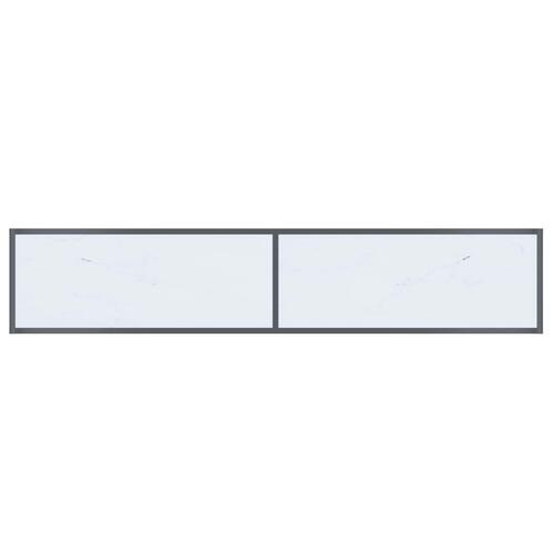 Konsolbord 180x35x75,5 cm hærdet glas hvid