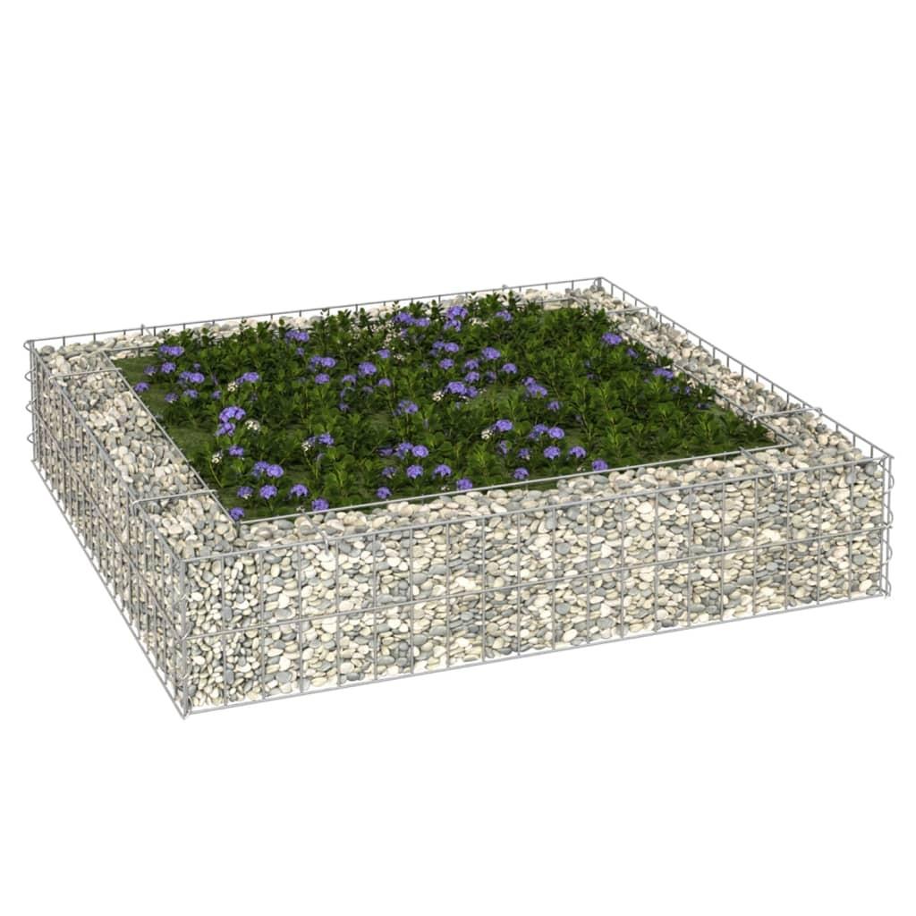 Gabion-højbed 100x100x20 cm galvaniseret stål