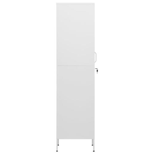 Skab 35x46x180 cm stål hvid