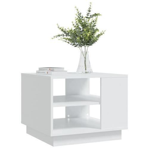 Sofabord 55x55x43 cm spånplade hvid