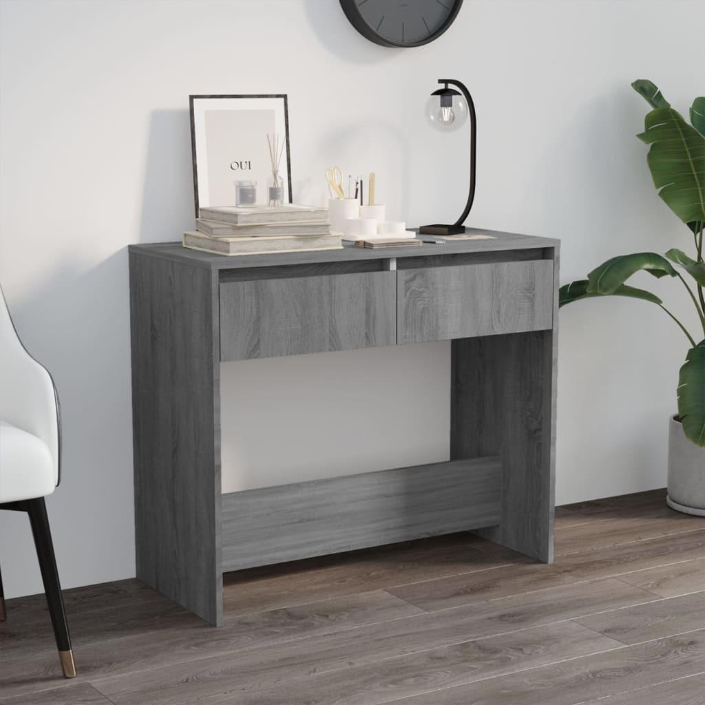 Konsolbord 89x41x76,5 cm stål grå sonoma-eg