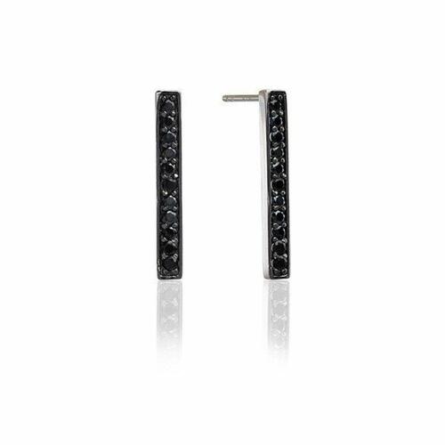 Sif Jakobs øreringe til kvinder SJ-E1023-BK, 2,5 cm - sterling sølv, grå