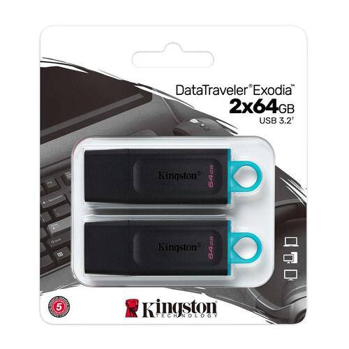 USB-stik Kingston DataTraveler Exodia Grøn 64 GB 2 stk