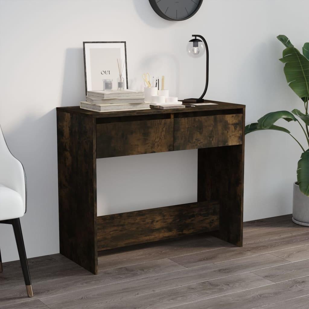 Konsolbord 89x41x76,5 cm stål røget egetræsfarve