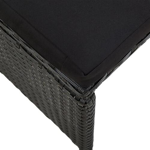 Haveskamler med hynder 2 stk. polyrattan sort