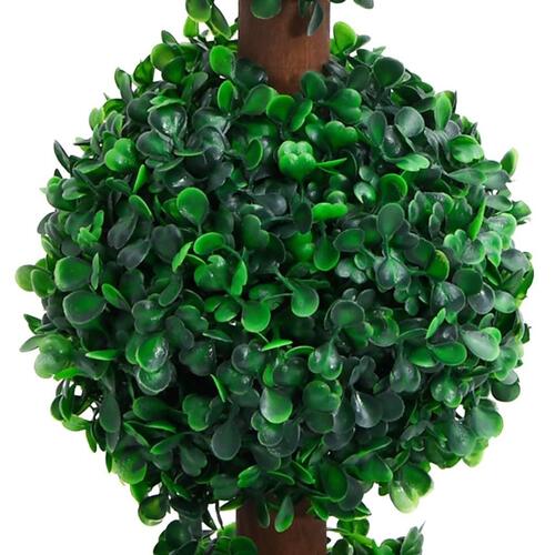 Kunstig buksbom med krukke 90 cm kugleformet grøn