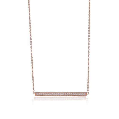 Sif Jakobs halskæde til kvinder SJ-C1013-CZ-RG, 35 cm - sterling sølv, rosa