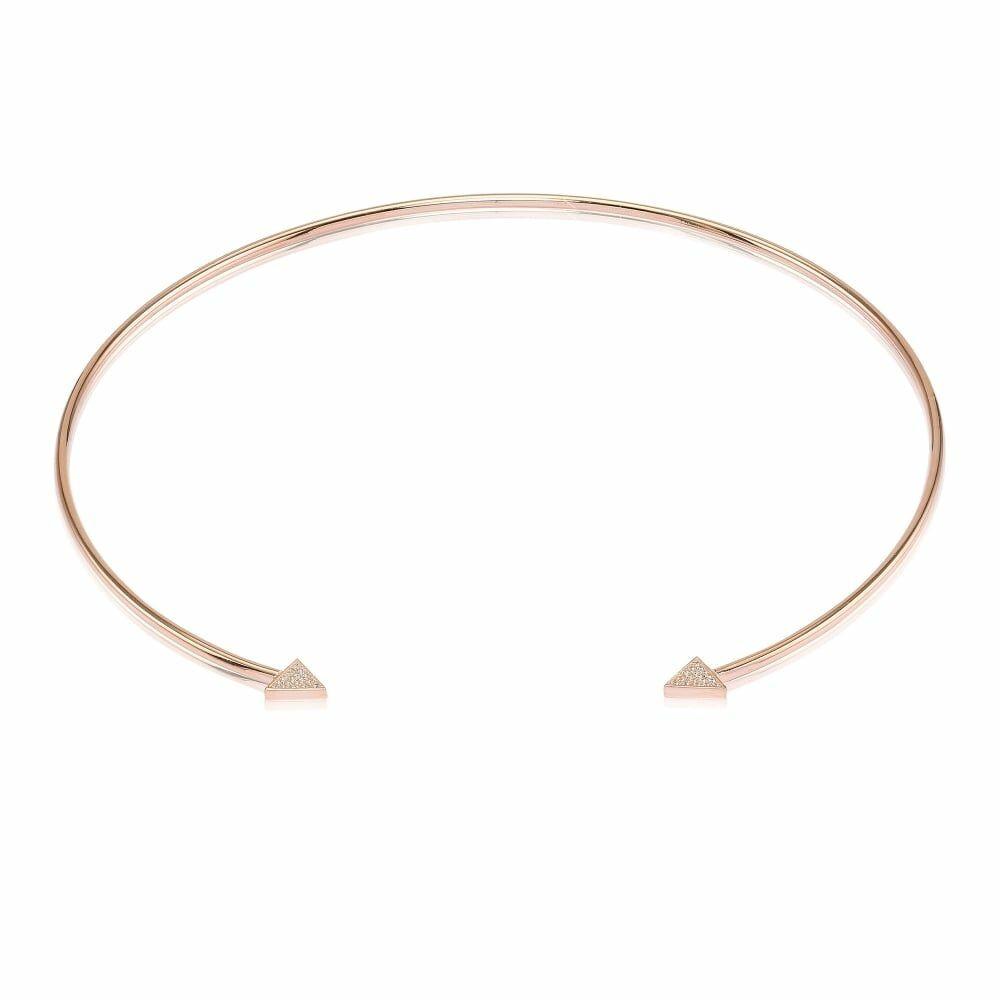 Halskæde dame Sif Jakobs - sterling sølv, pink, 43 cm