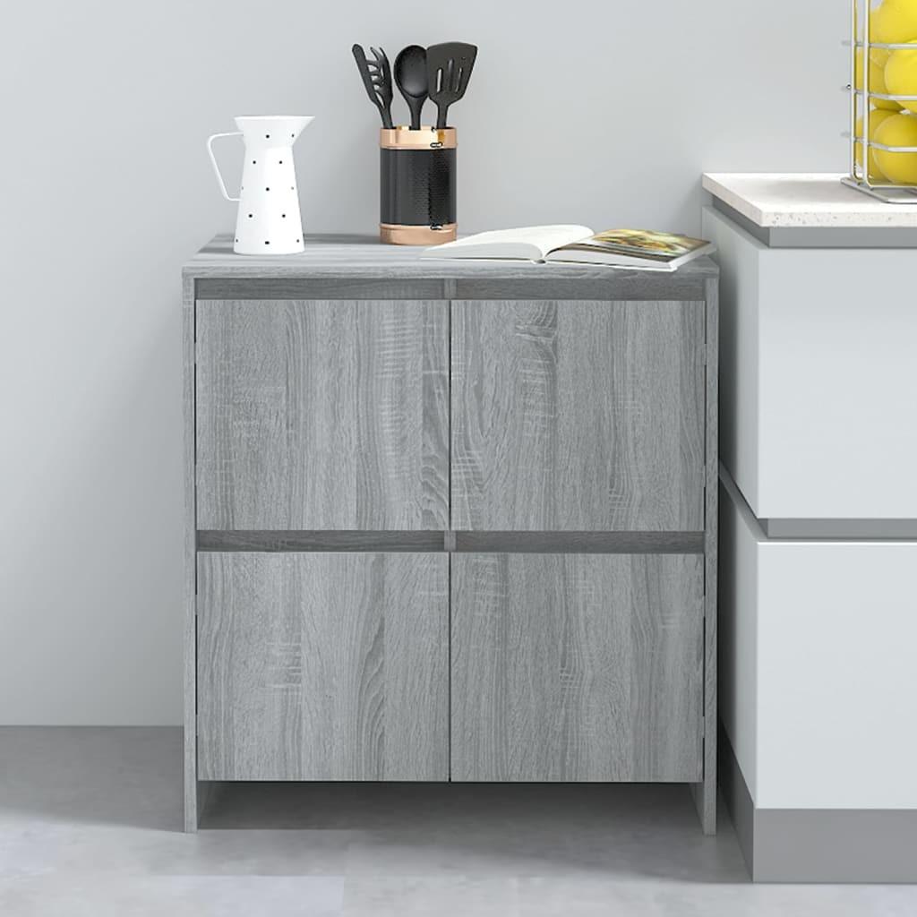 vidaXL skænk 70x41x75 cm konstrueret træ grå sonoma-eg