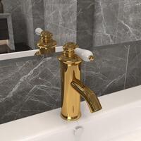 Vandhane til badeværelseshåndvask 130x180 mm guldfarvet