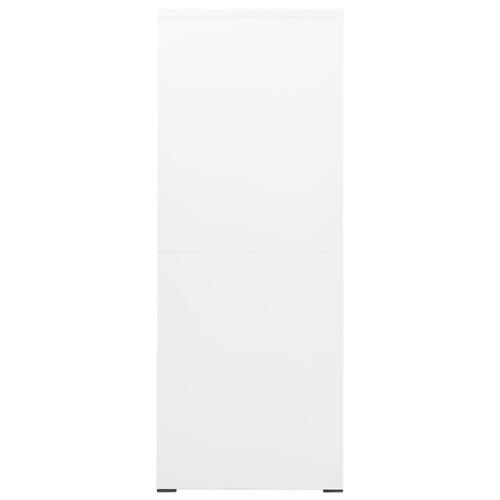 Arkivskab 46x62x164 cm stål hvid