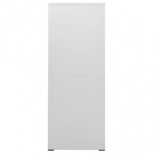 Arkivskab i stål 46×62×164 cm - lysegrå, 5 skuffer med lås