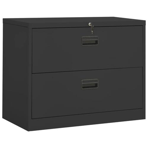 Arkivskab 90x46x72,5 cm stål antracitgrå