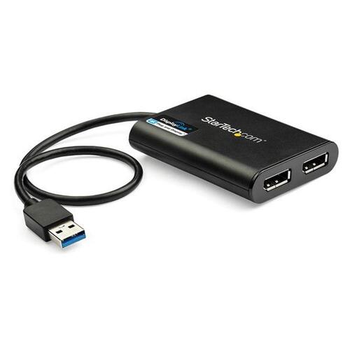 DisplayPort-kabel USB 3.0 Startech USB32DP24K60 Sort