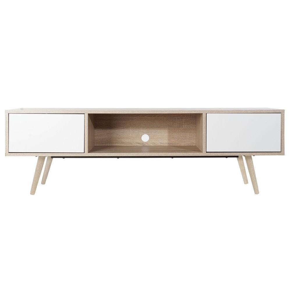 Møbler Hvid Metal Træ Mdf 160 X 40 X 50 Cm