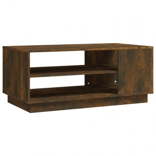 Sofabord i konstrueret træ - 102 × 55 × 43 cm, røget egetræsfarve