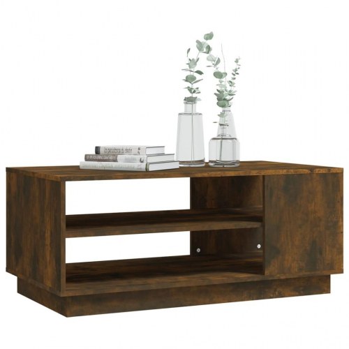 Sofabord i konstrueret træ - 102 × 55 × 43 cm, røget egetræsfarve