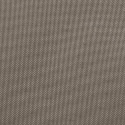 Solsejl 6x7 m rektangulær oxfordstof gråbrun