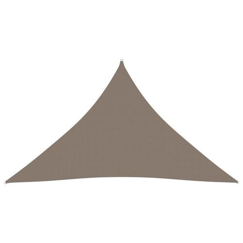 Solsejl 5x7x7 m trekantet oxfordstof gråbrun