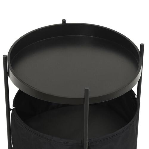 Sidebord med kurv 40x40x45,5 cm sort