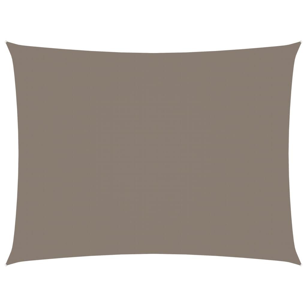 Solsejl 2,5x3,5 m rektangulær oxfordstof gråbrun