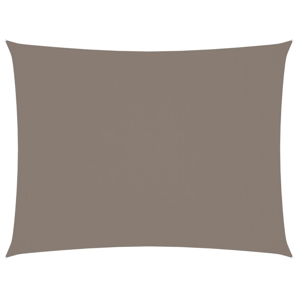Solsejl 2x3 m rektangulær oxfordstof gråbrun