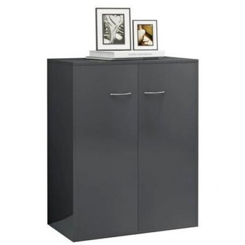 Skænk 60x30x75 cm konstrueret træ grå højglans