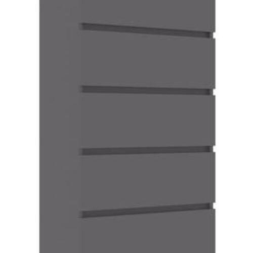 Kommode 60x35x121 cm spånplade grå
