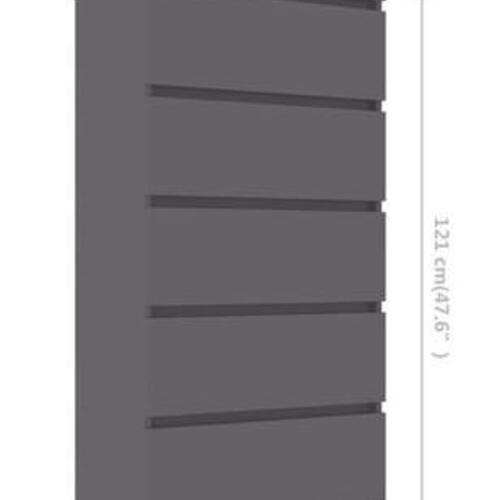 Kommode 60x35x121 cm spånplade grå
