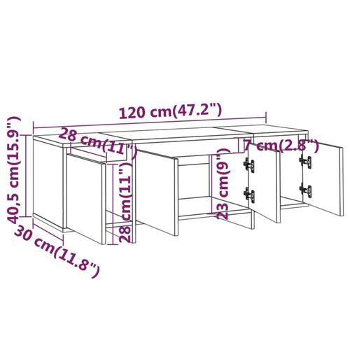 Tv-bord 120x30x40,5 cm spånplade sort